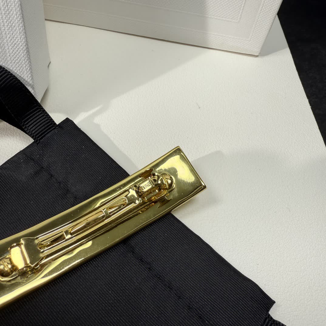 Celine Paris Gold Tone Hair Clip